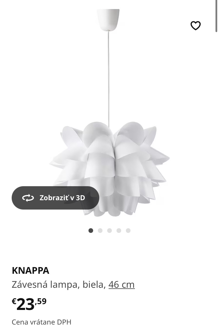 Zavesna lampa IKEA KNAPPA