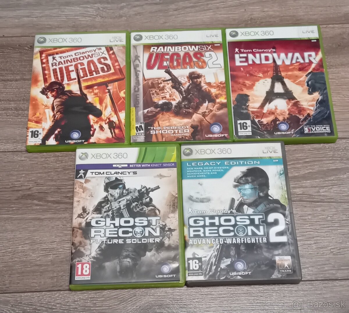 Predám sériu hier Tom Clancy's na xbox 360