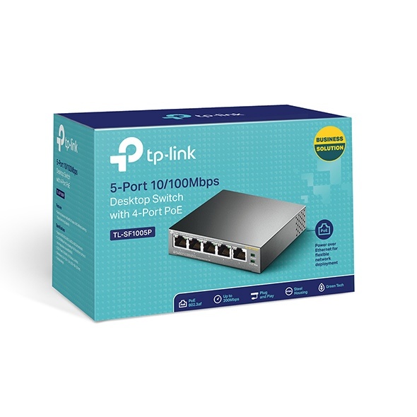 TP-LINK TL-SF1005P Switch 5-Port/10/100Mbps/Desk/PoE