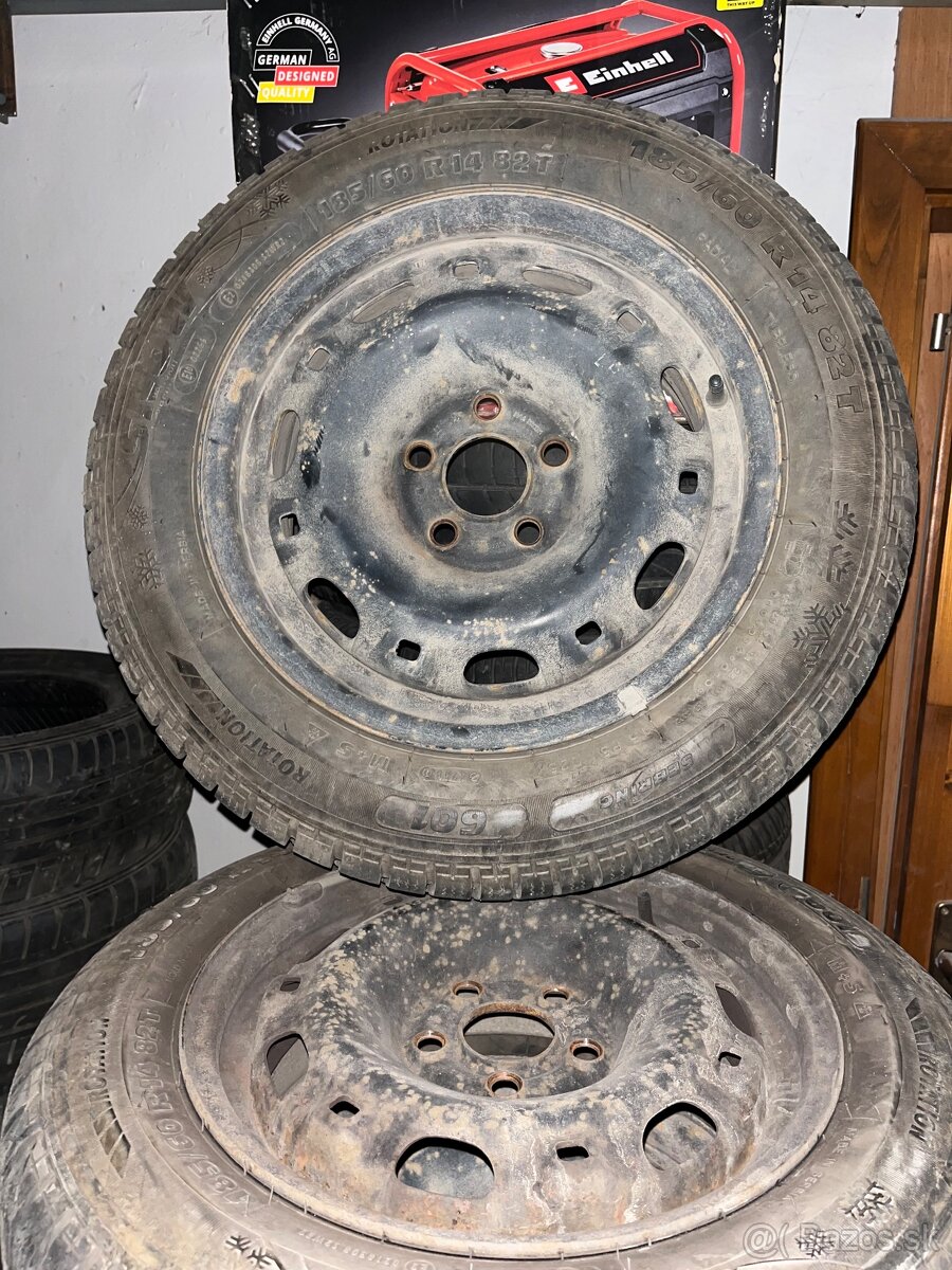 Zimne pneumatiky 185/60 r14 na diskoch