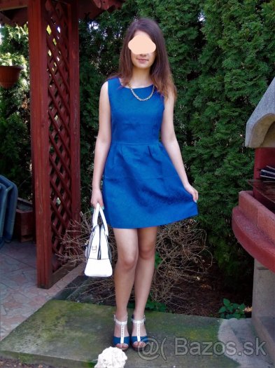Nové modré šaty-S