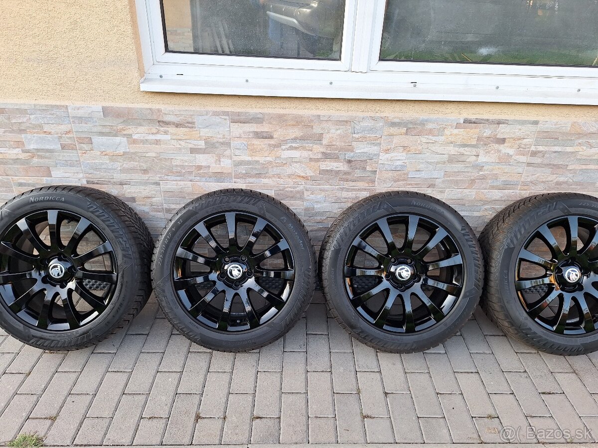 5x112 R17 originál Škoda pneu 225/50 R17 Matador zimne