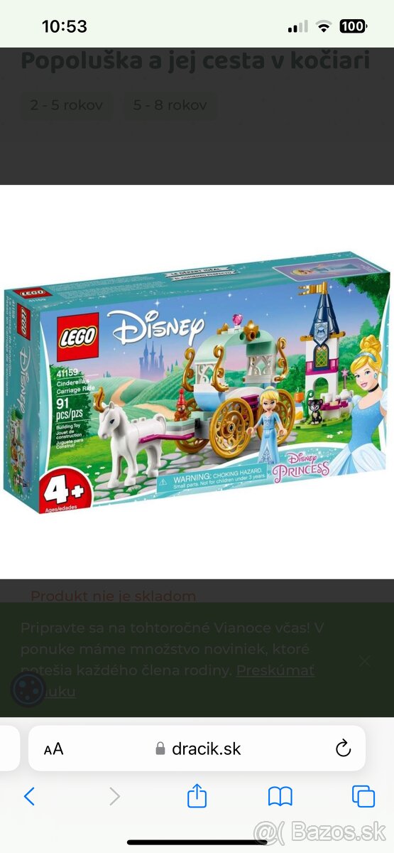 Lego Disney - Popoluška a jazda kočiarom