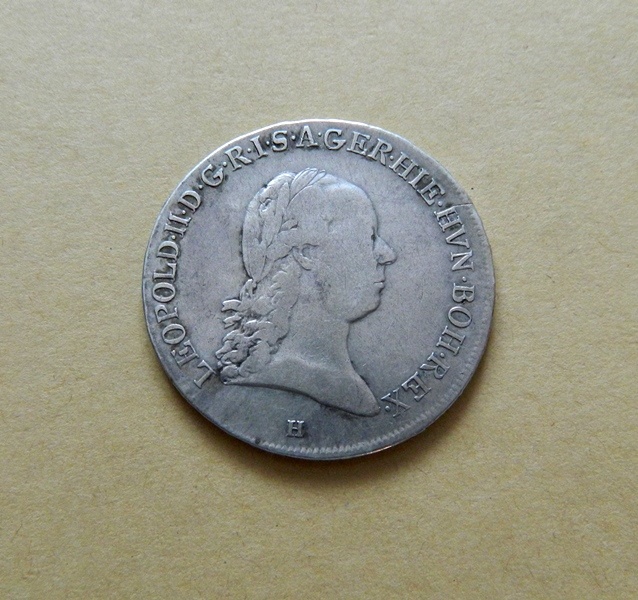 Predám 1/2 toliar 1791 H Leopold II.