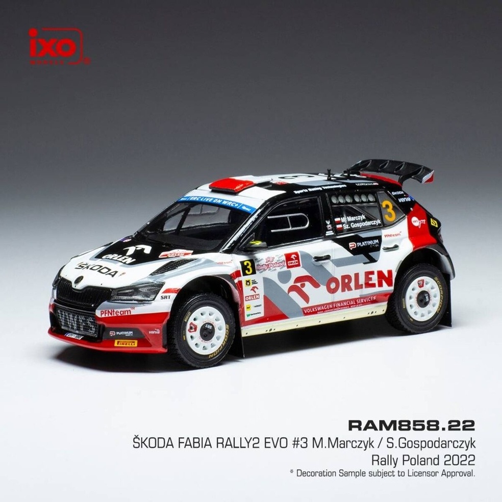 Modely Škoda Fabia Rally2 EVO 1:43 IXO