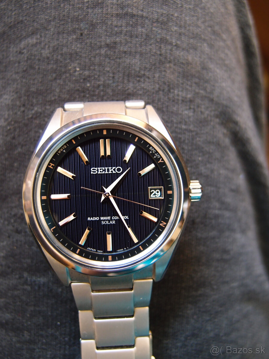 Seiko Brightz SAGZ087, made in Japan, zafír, solár, titánové