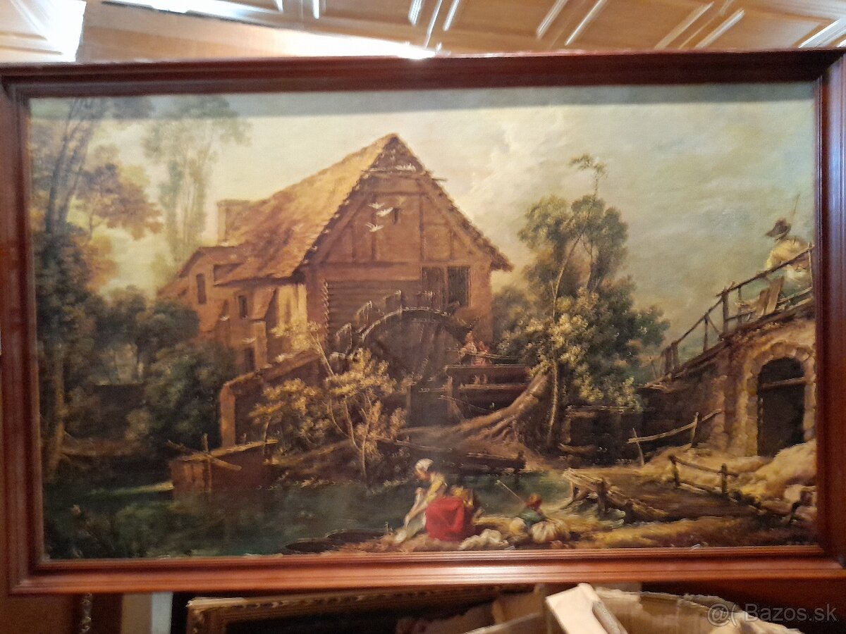 Predám reprodukcie historických obrazov - Mlyn 117x68cm