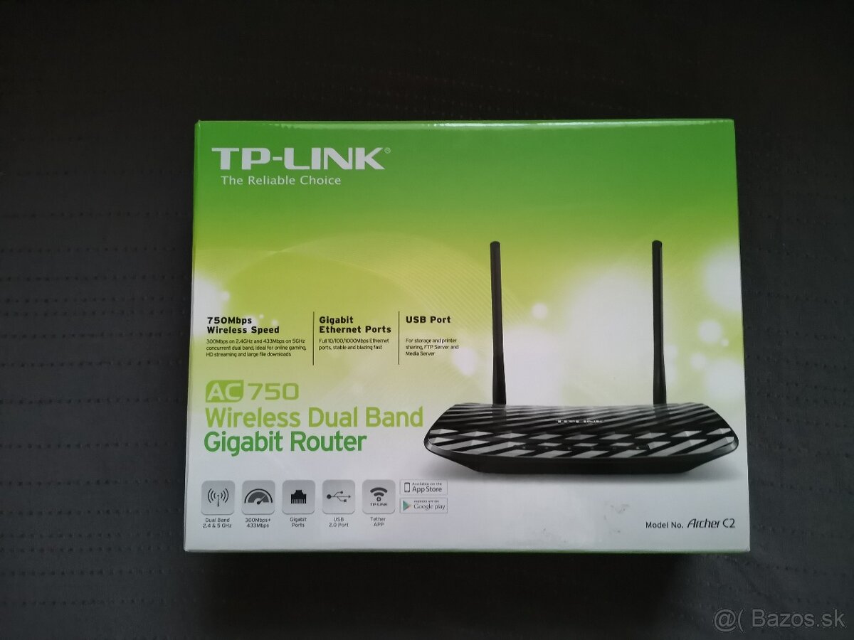 Wifi router TP-Link AC750 Archer C2.