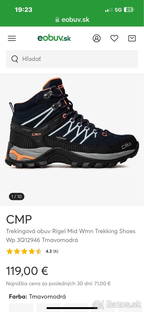 Cmp trekingové outdoor dámske topánky, pc 120€