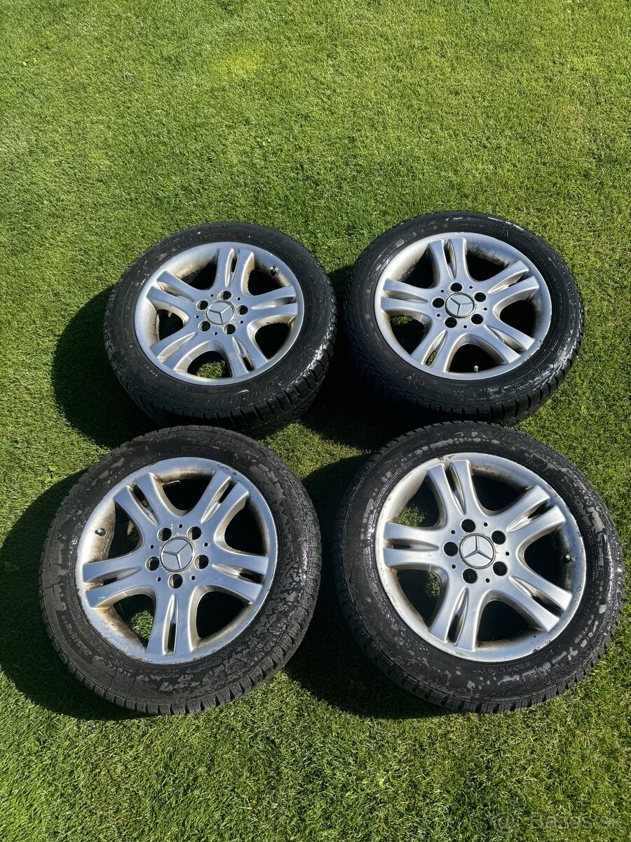 Alu disky Mercedes 5x112 r16 + zimne pneu 205/55 r16