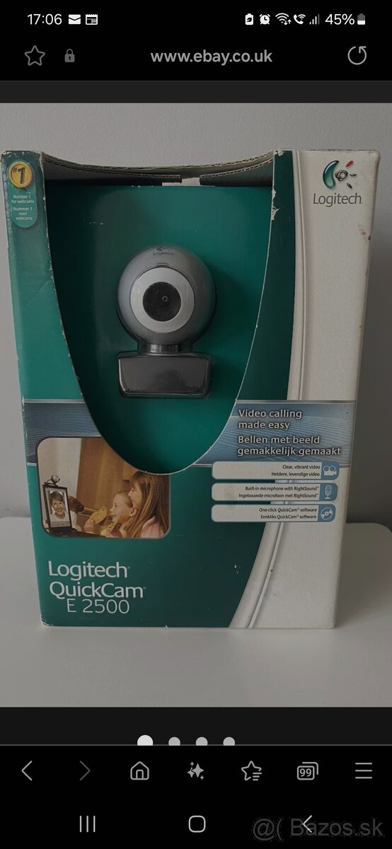 Videokamera Logitech QuickCam E 2500