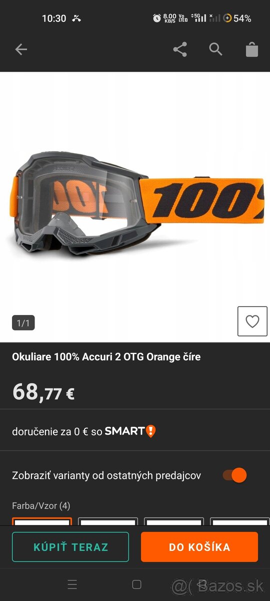 Motokrosové okuliare 100 %