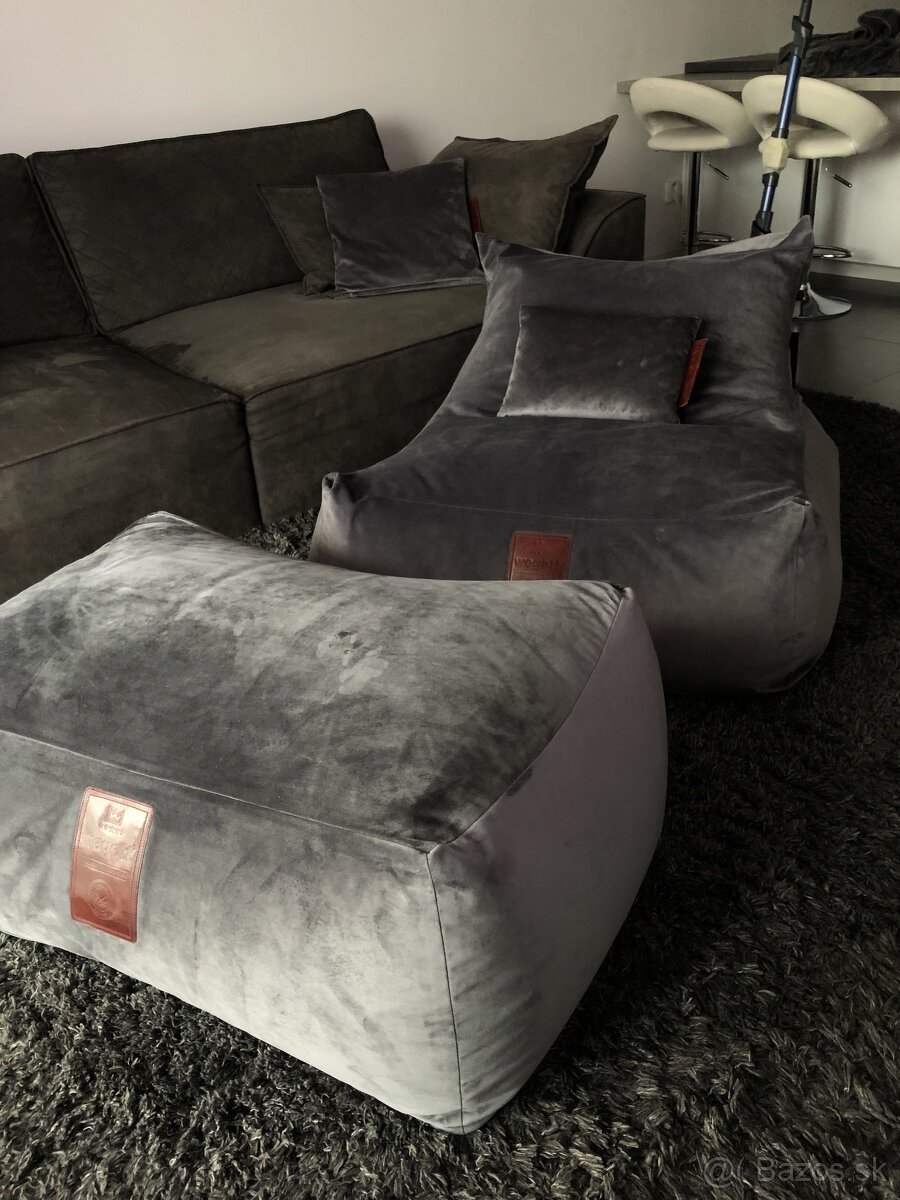 sedaci vak Wegett Lounge set Luxury gray