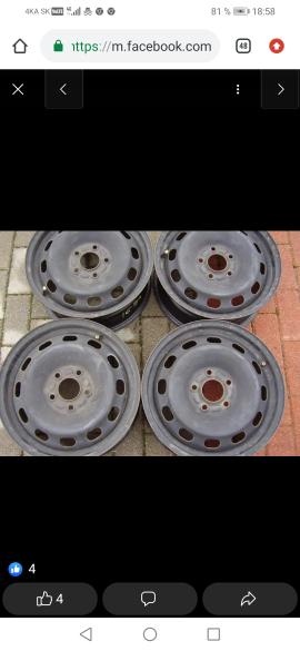 Plechove disky 5x100 R15 - 57,1 Škoda WV Seat