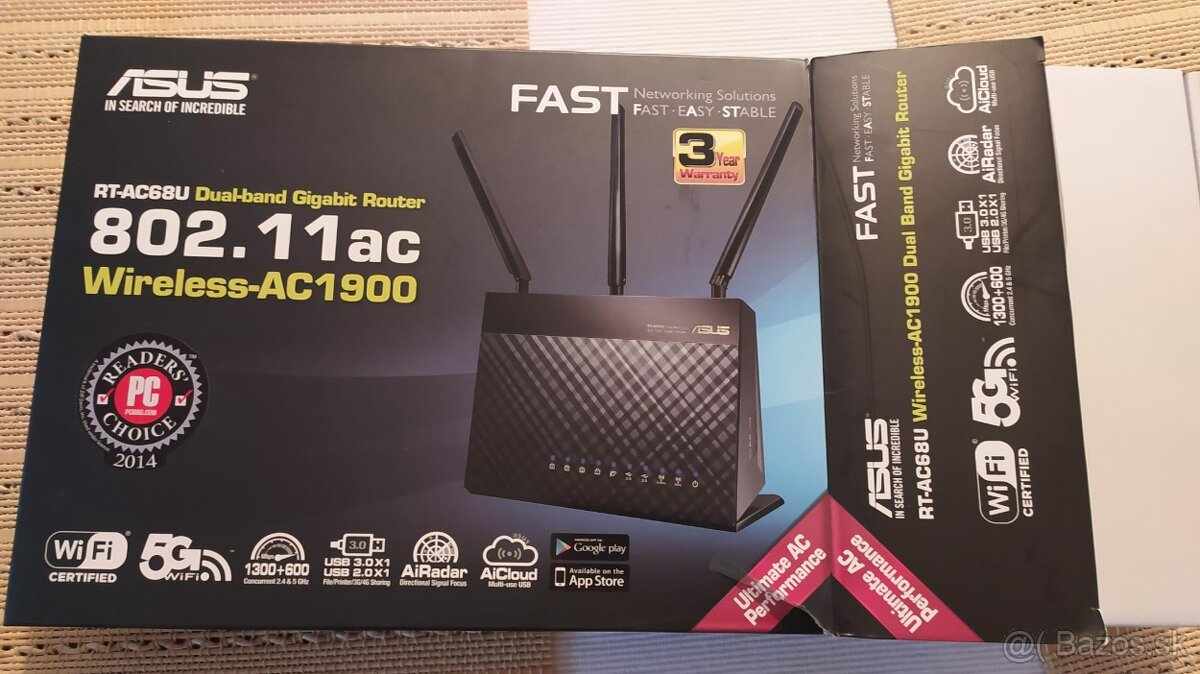 Predám použitý WiFi router ASUS RT AC66U