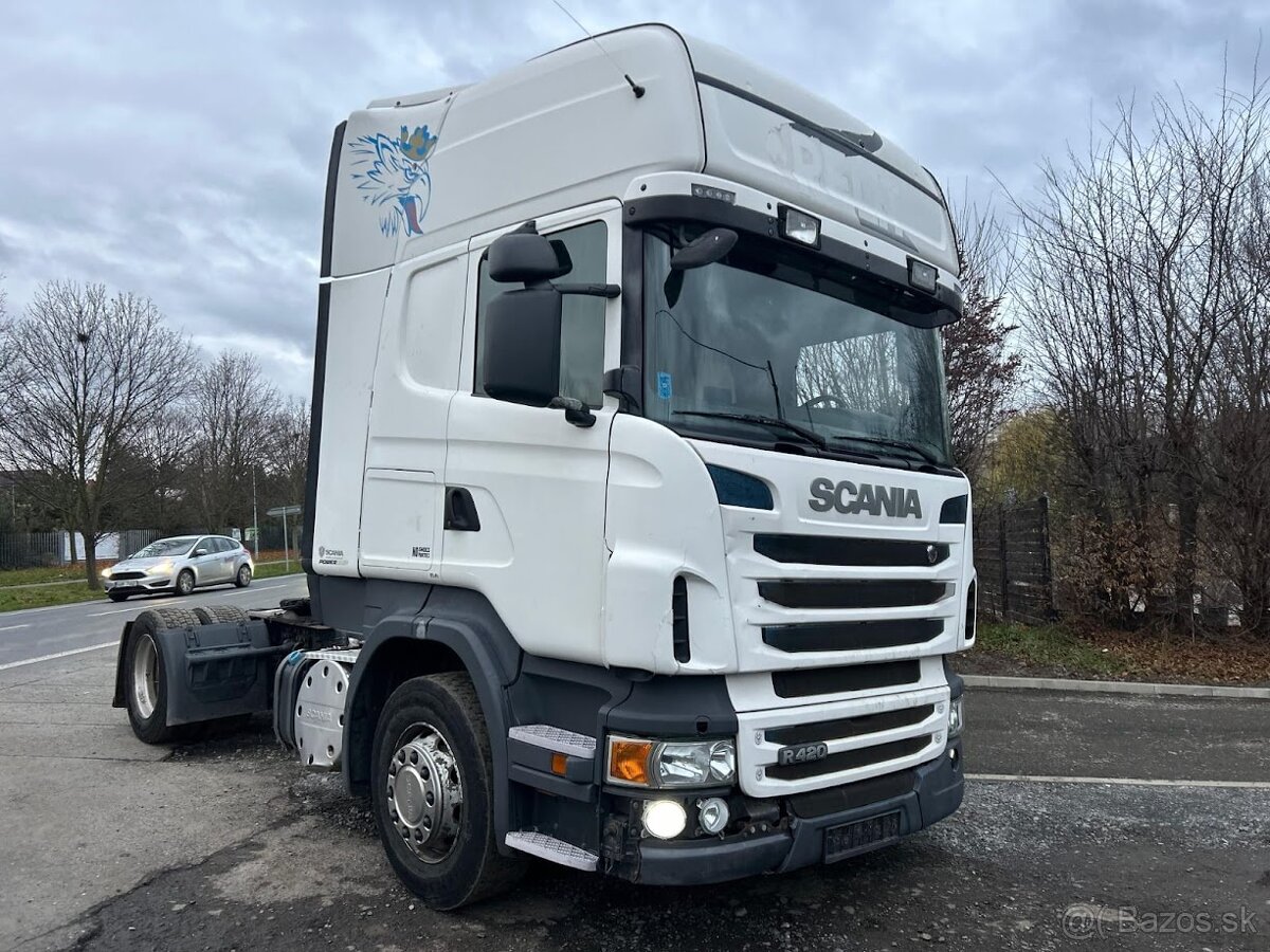 TAHAČ SCANIA R420 r.2012,EURO 5,LOWDECK,AUTOMAT,RETARDÉR