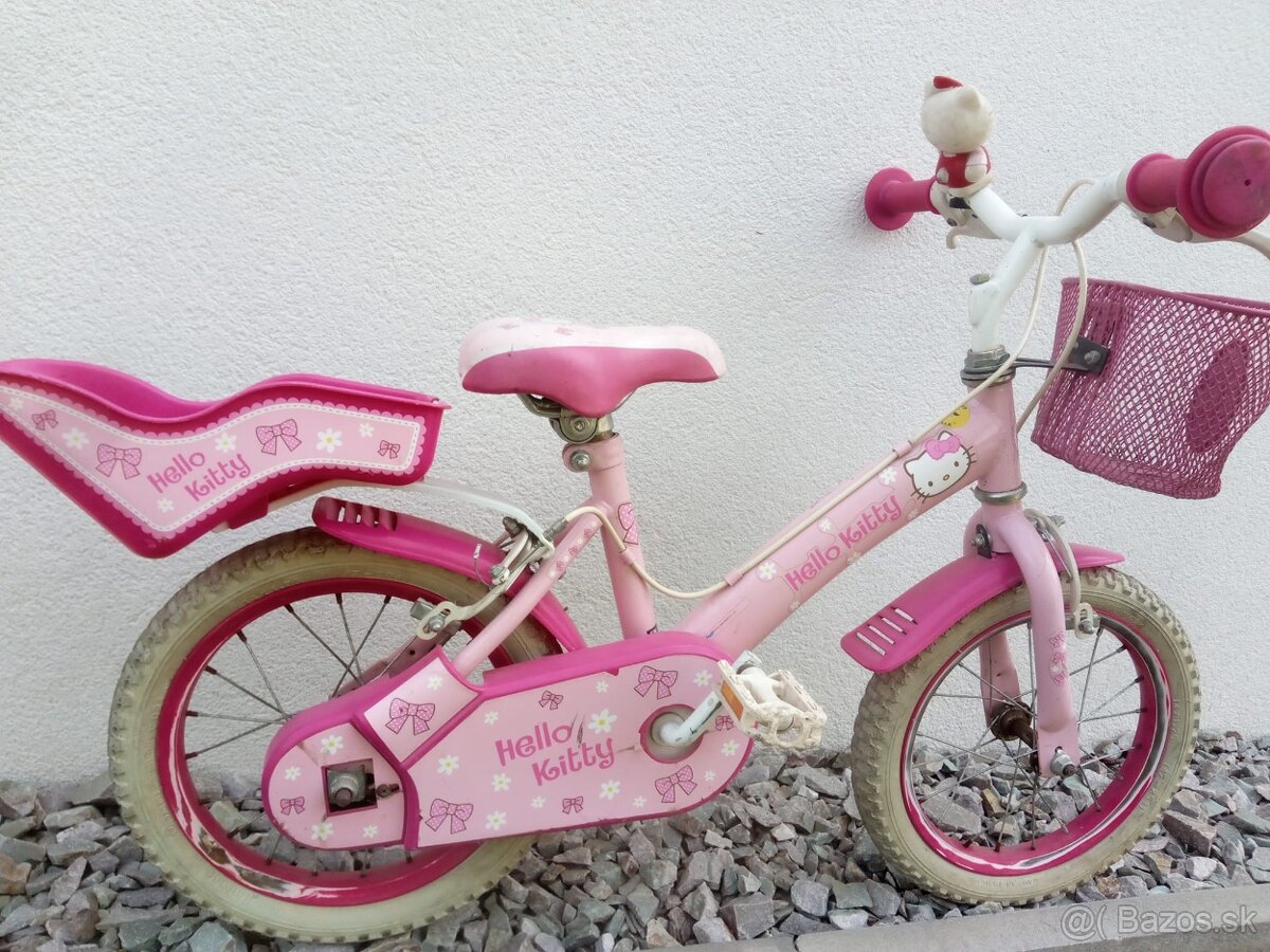 AKO NOVY BICYKLIK HELLO KITTY 14ky kolesá