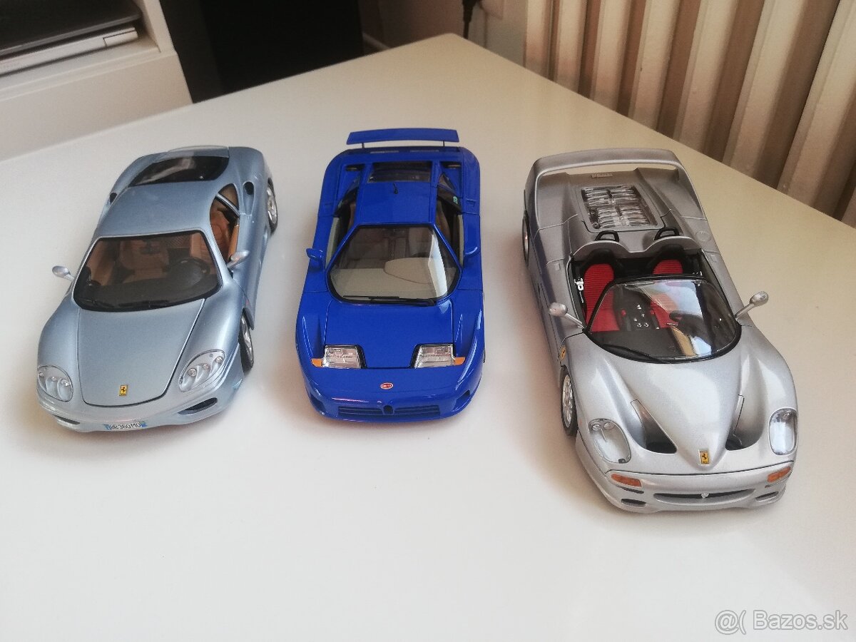 1:18 predam Ferrari+Bugatti Bburago