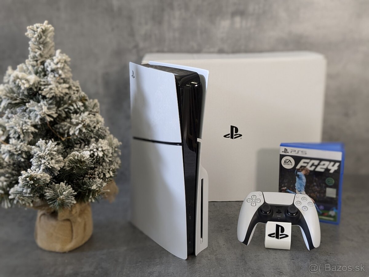 Sony Playstation 5 SLIM s mechanikou, 1 ovládač a Fifa FC 24