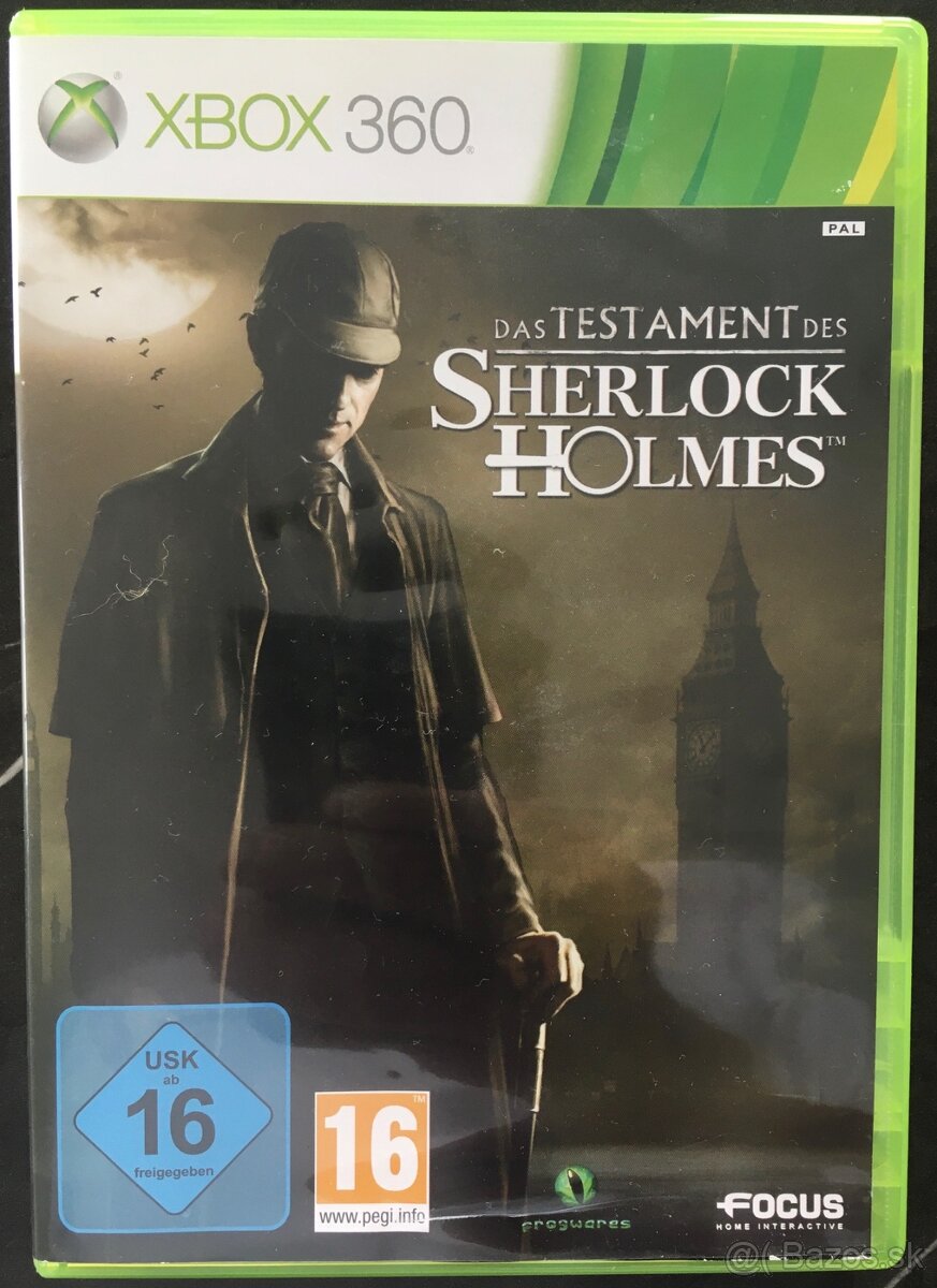 SHERLOCK HOLMES XBOX 360 hra