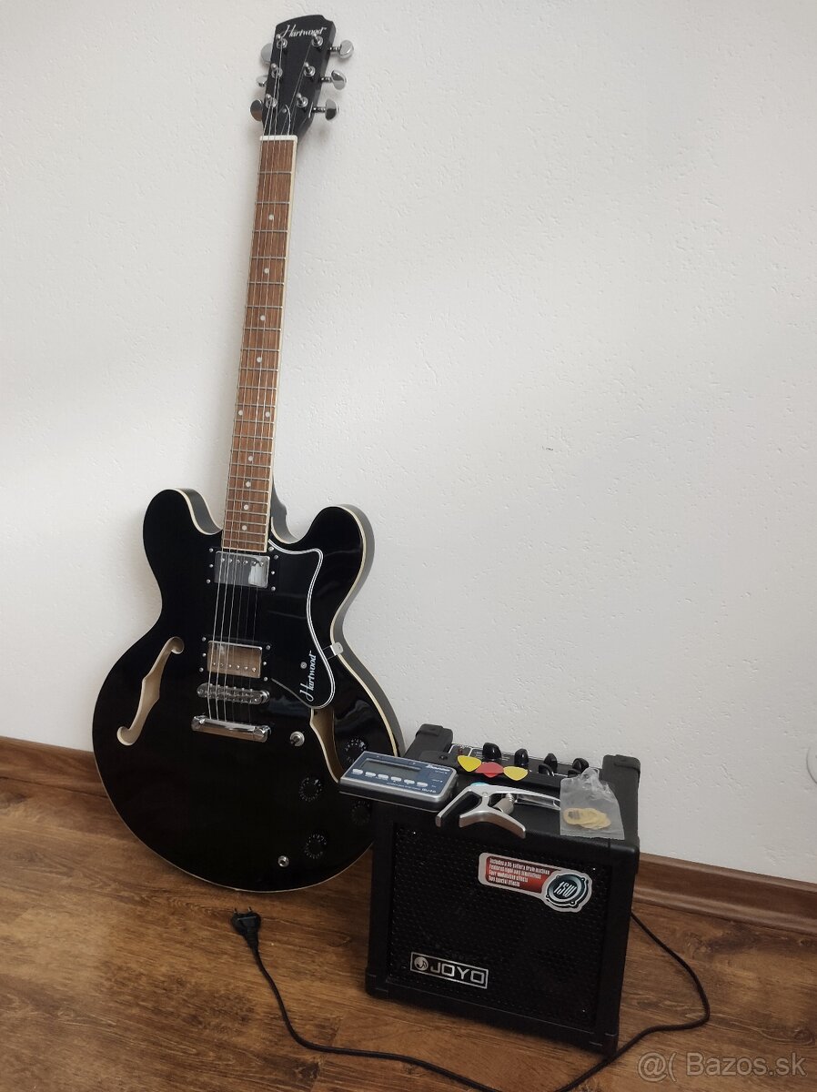 Elektrická gitara + kombo + prislušenstvo Nepouživané