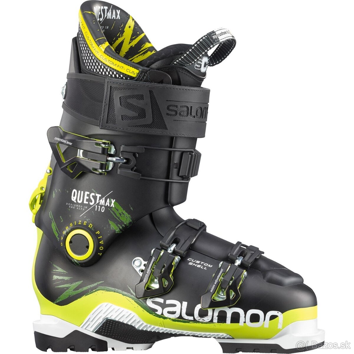 Lyžiarky SALOMON Quest Max 110 Black/Acide Green