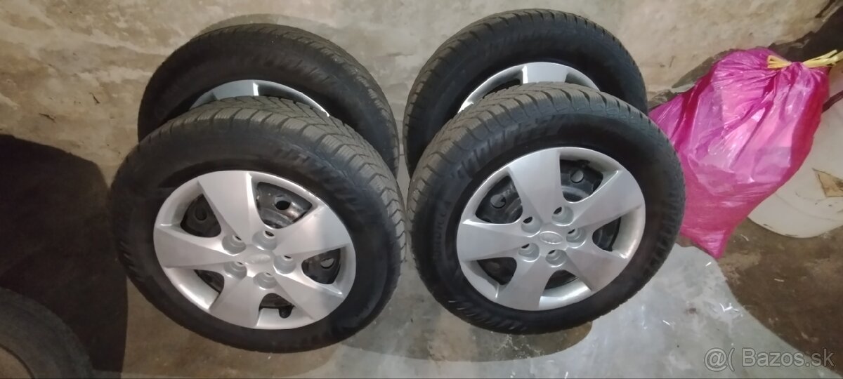 Disky 5x114.3 R15 zimné pneu 195/65 R15 kia