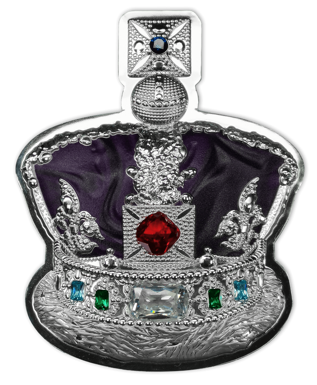 investičné strieborne mince - Imperial state crown Elizabeth