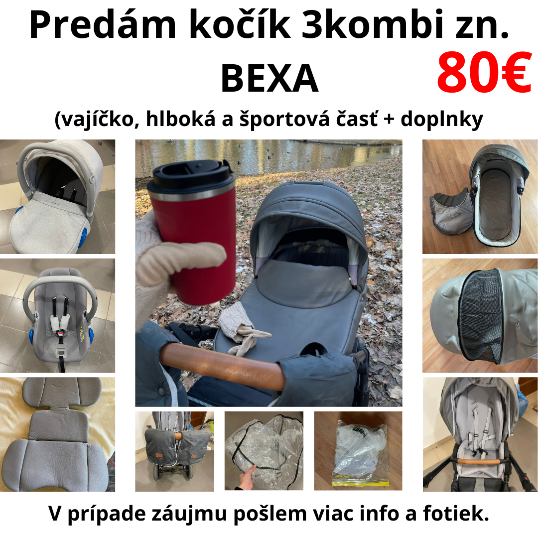 Predám kočík 3 kombi zn. BEXA