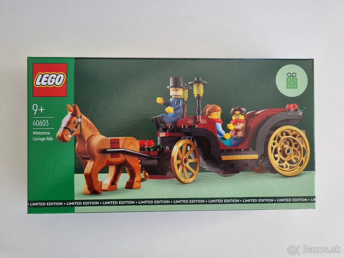 2xLEGO: 40603 Zimná jazda na koči, 40604 Ozdoby (na vianoce)