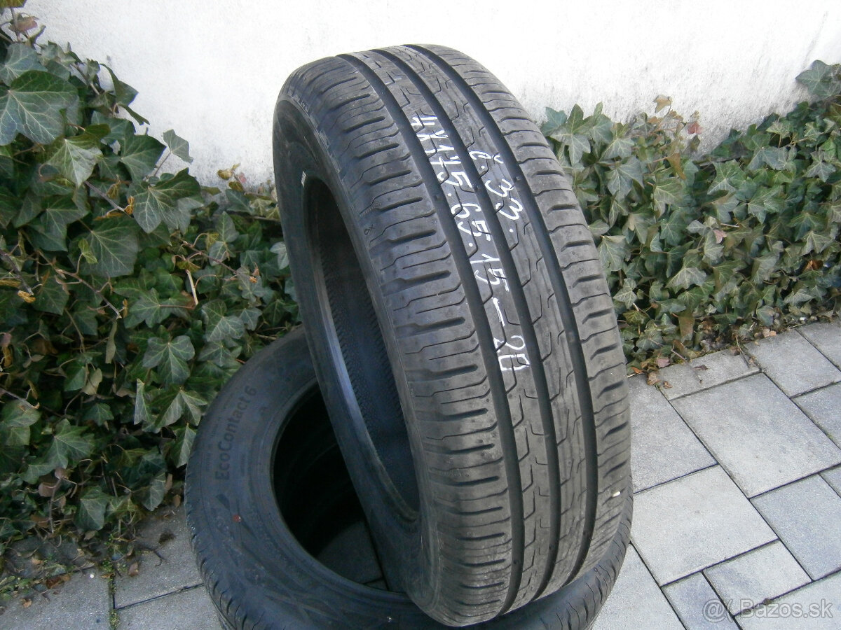 Predám 4x letné temer nové pneu Continental 175/65 R15 84HXL