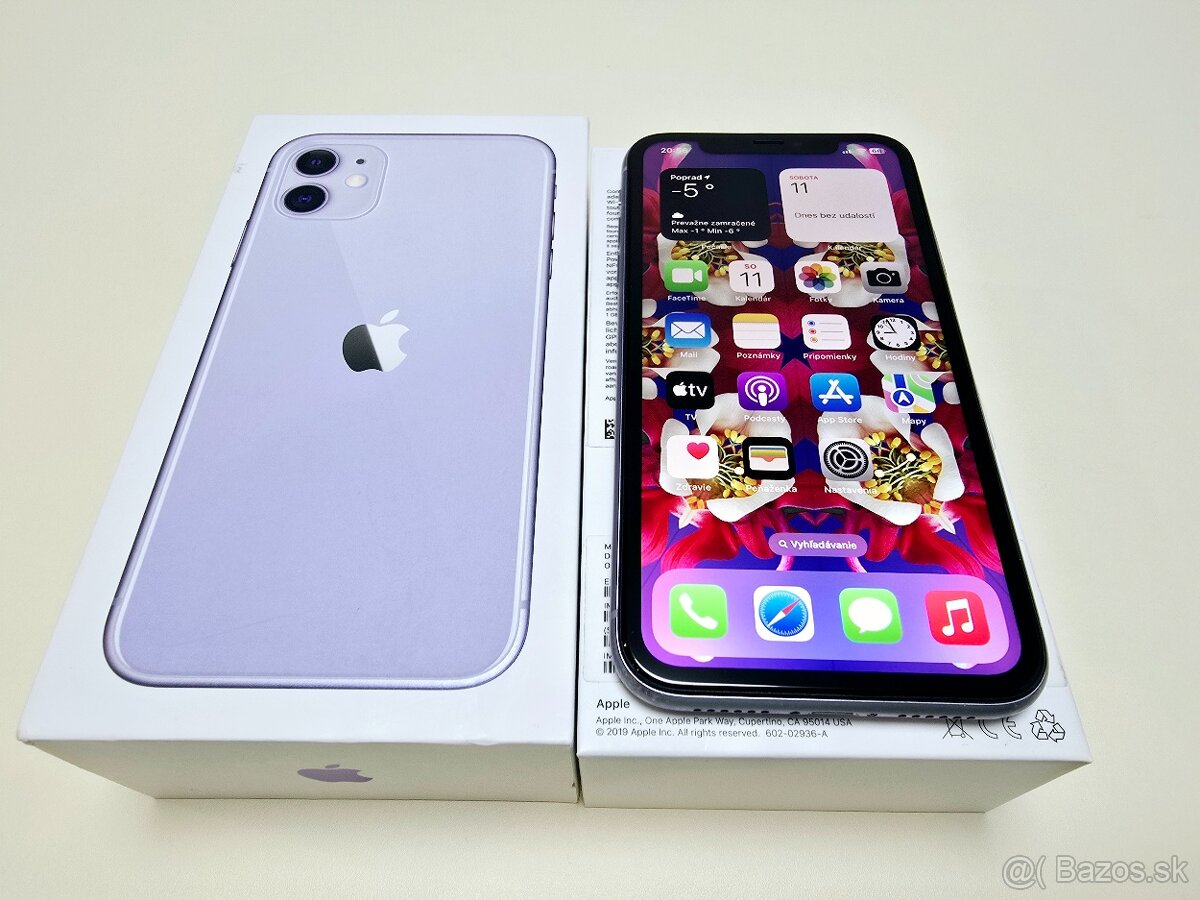 APPLE IPHONE 11 64GB PURPLE Baterka 100%