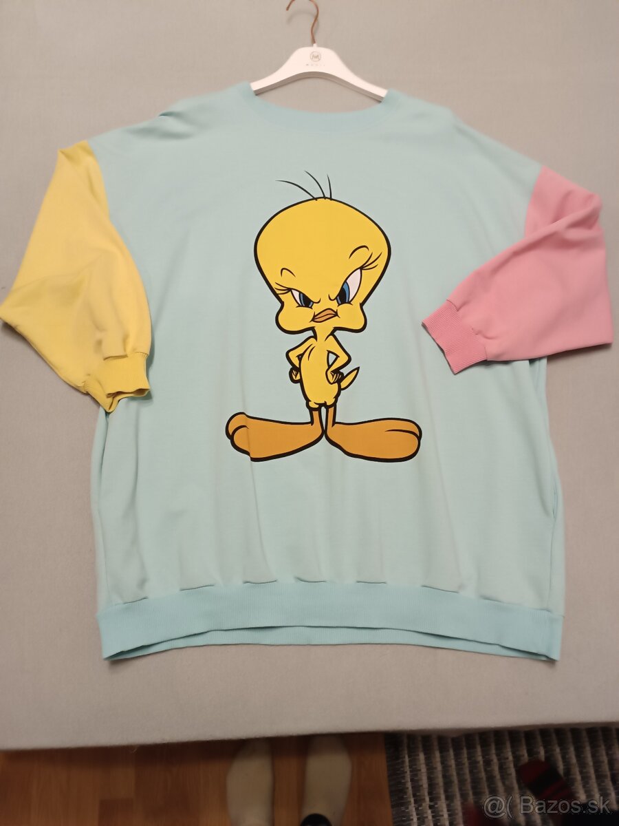 Farebná oversize mikina Tweety