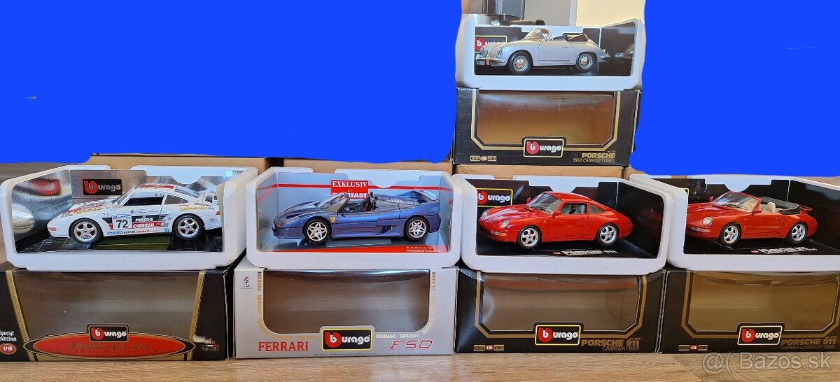 1:18 BBURAGO PORSCHE, FERRARI, JAGUAR, RENAULT