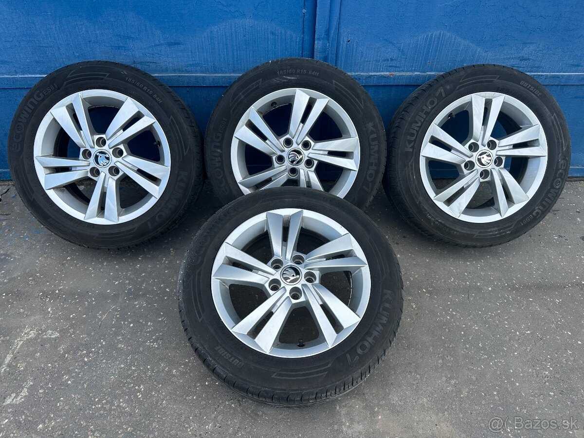 185/60R15 letný komplet Škoda Fabia