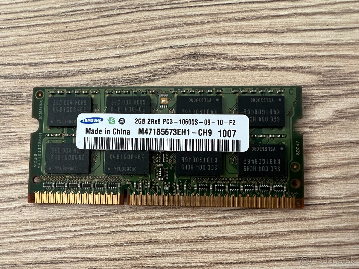 Pamät pre notebook SO-DIMM 2GB DDR3