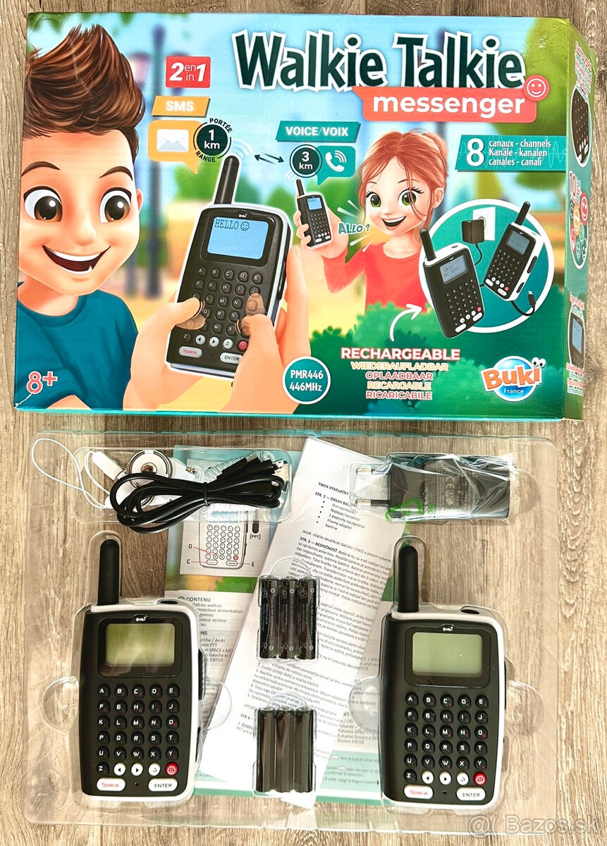 BUKI Vysielačky Walkie Talkie Messanger