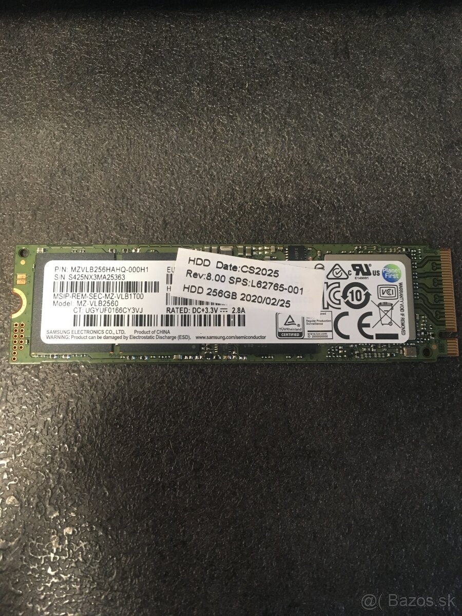 Predám SSD Samsung MZ-VLB2560 256 GB