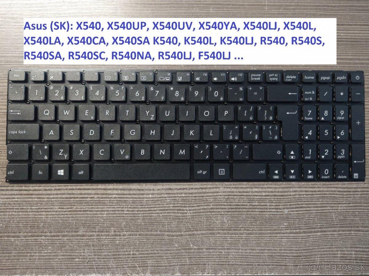 Klavesnica SK X540, K540LJ, F540LJ, R540, K540, F540, ....