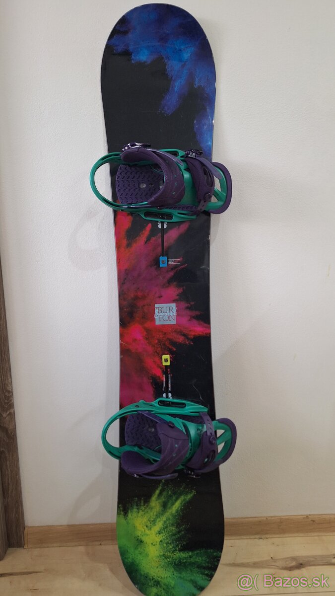 Predám snowboard Burton 147cm + viazanie Burton Scribe L