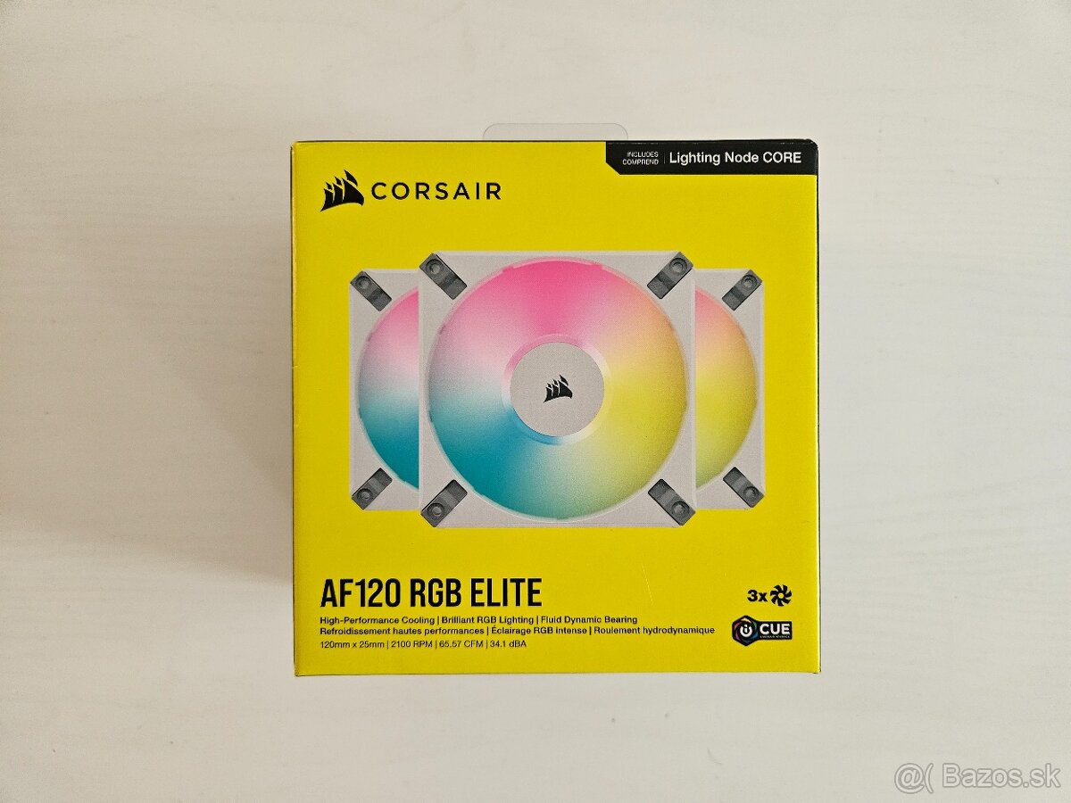 Corsair iCUE AF120 RGB ELITE Triple Pack White + Lightning N