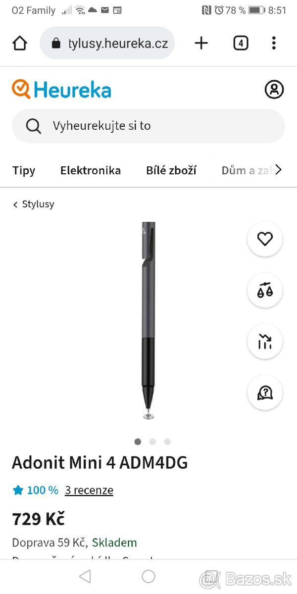 Stylus pro kapacitní display - iPad, iPad mini