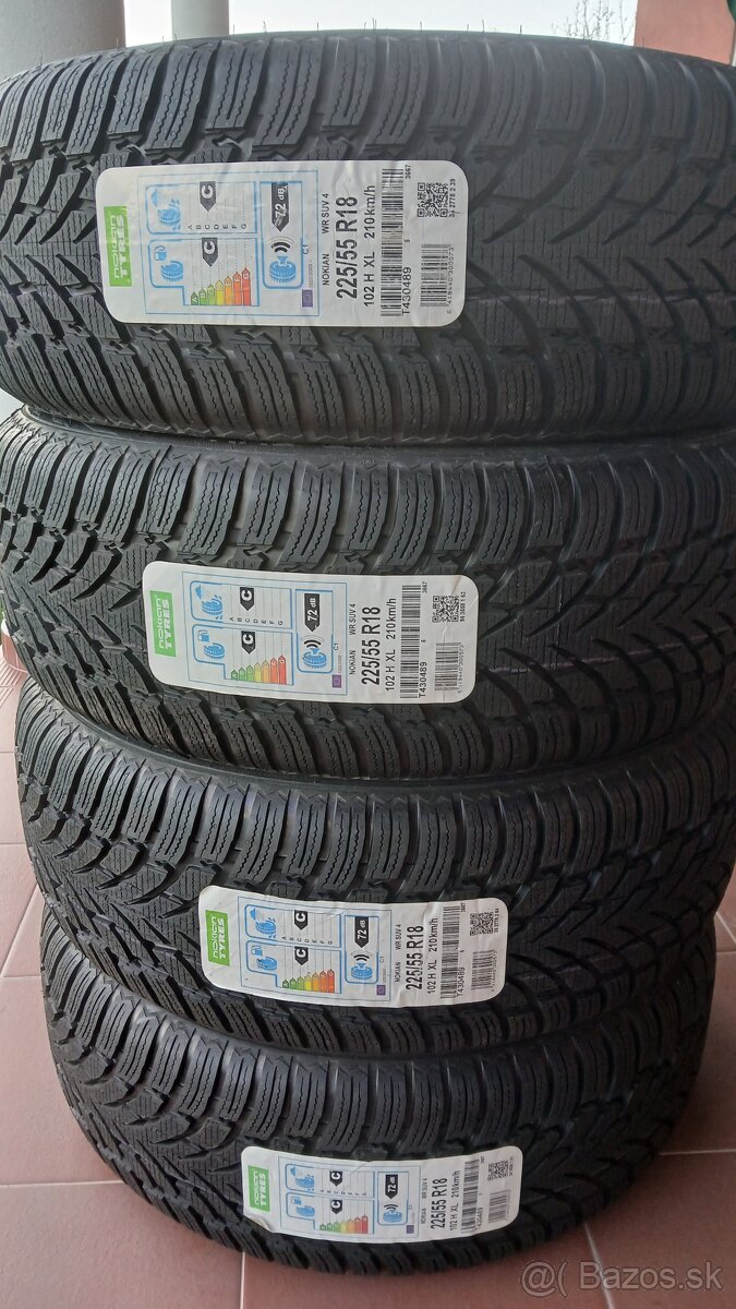 Predám nové zimne pneumatiky NOKIAN 225/55 R18 102H XL.