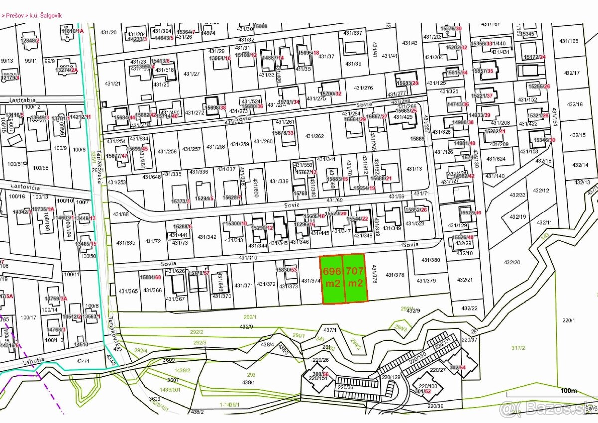 Stavebné pozemky 707 m2 a 696 m2 v Šalgovíku