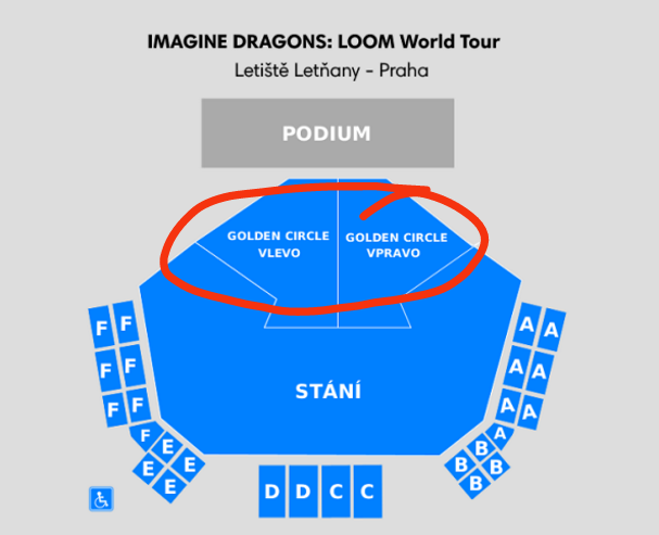 Imagine Dragons Praha - Golden Circle