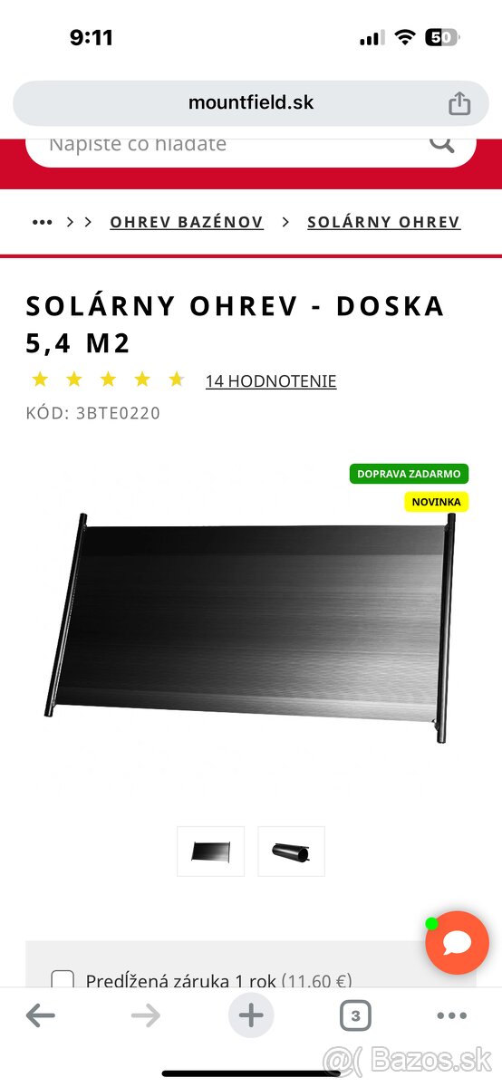 Solarny ohrev