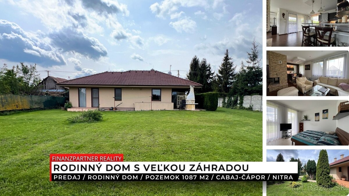 Rodinný dom s väčšou záhradou, Cabaj-Čápor