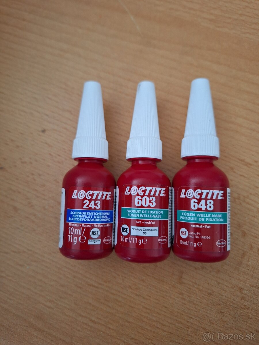 Predám lepidlá Loctite 10ml 243, 603, 648