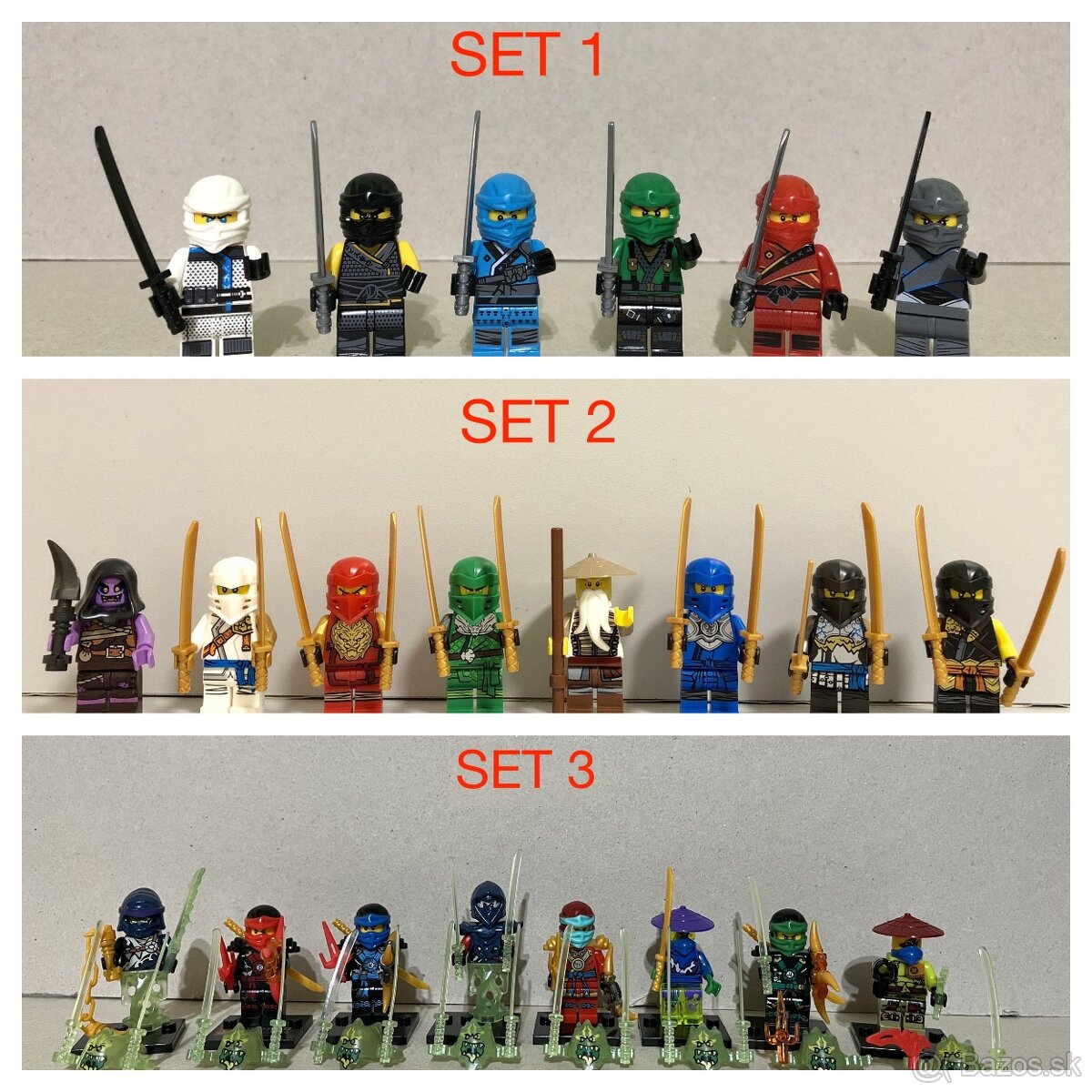 Figúrky Ninjago (8 a 10ks) typ lego - nové, nehrane