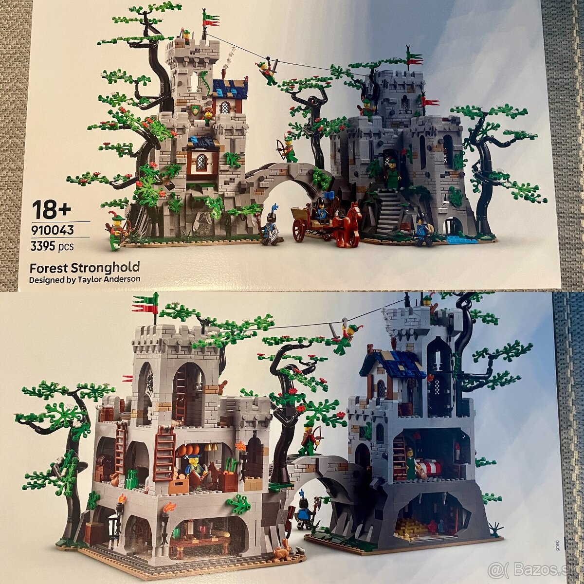 2x LEGO Bricklink 910043 Forest Stronghold